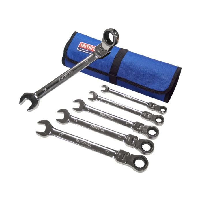 REAL DEALS XMAS 2024 | FAITHFULL | RATCHET SPANNER SET | COMBINATION | 6 PIECE main product photo