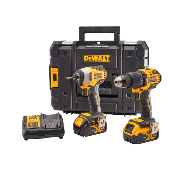REAL DEALS XMAS 2023 | DEWALT | XR | DRILL & IMPACT DRIVER KIT | DCD709 & DCF809 | 18V | 1 X 4AH & 1 X 5AH BATTERY main product photo