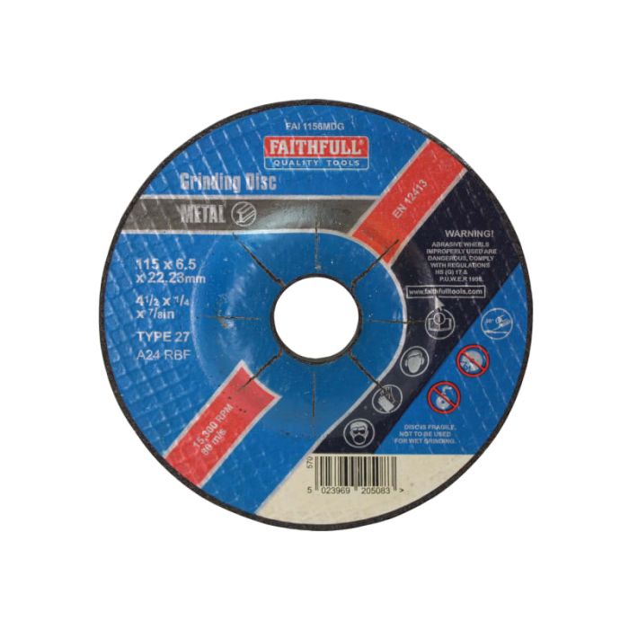 FAITHFULL | GRINDING DISC | METAL | 115MM main product photo