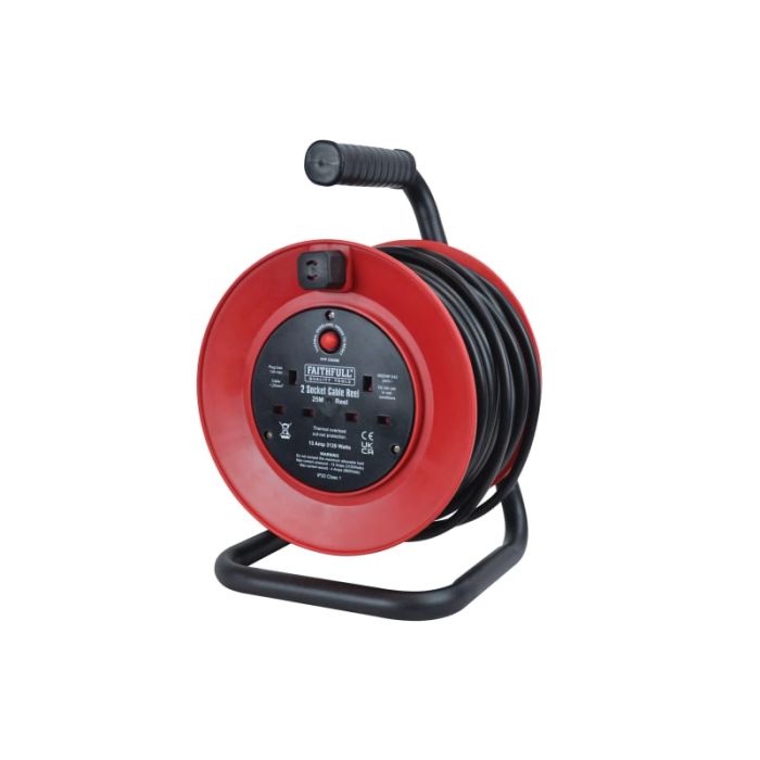 FAITHFULL | CABLE REEL | 2 SOCKET | 240V | 13A | 25M main product photo