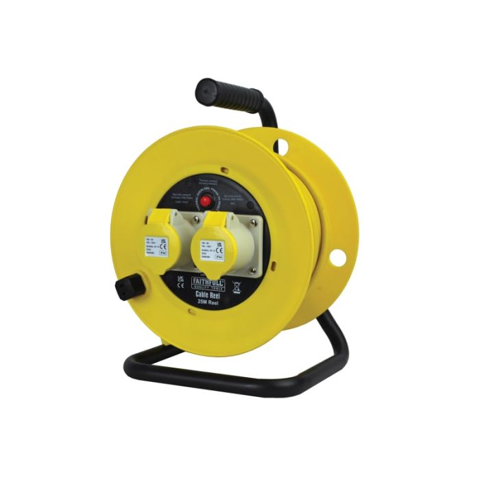 FAITHFULL | CABLE REEL | 2 SOCKET | 110V | 16A | 25M main product photo