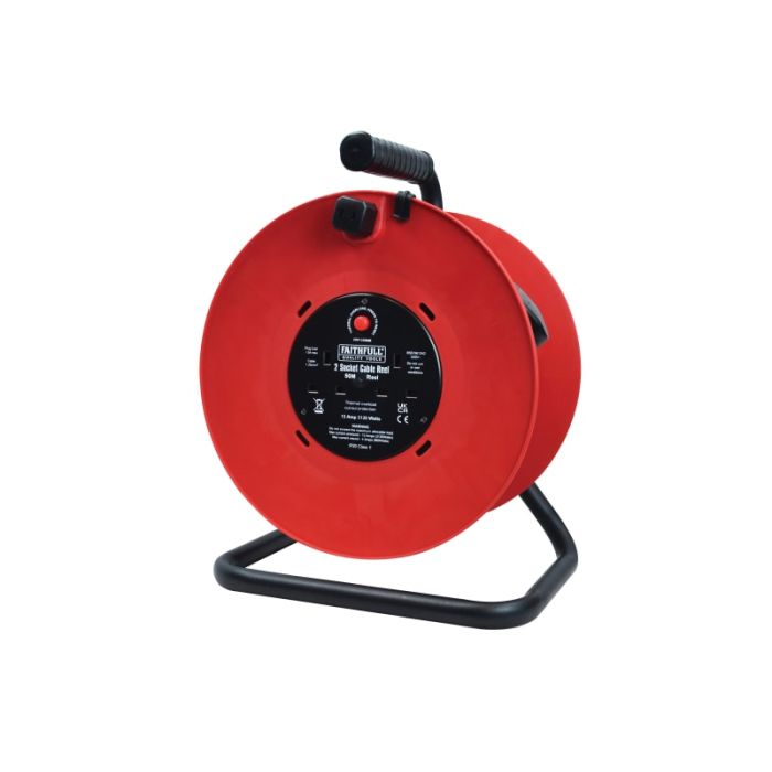 FAITHFULL | CABLE REEL | 2 SOCKET | 240V | 13A | 50M main product photo