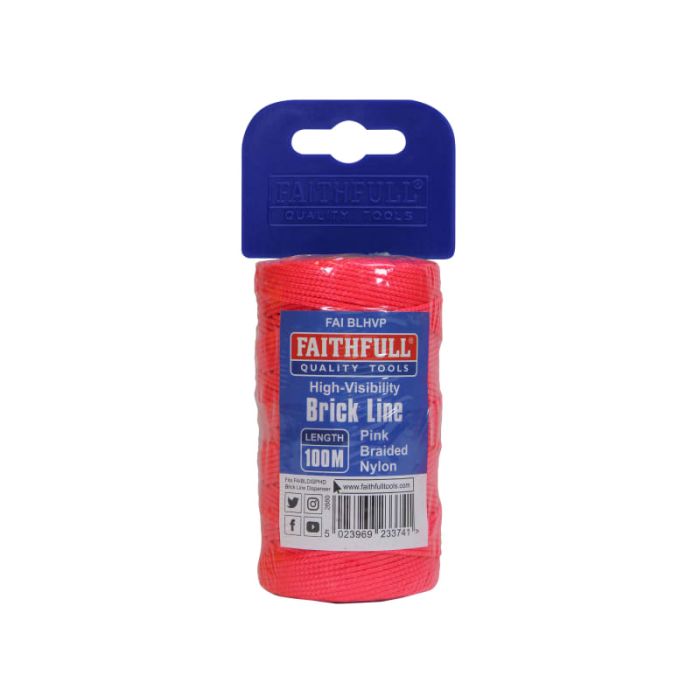 FAITHFULL | NYLON BRICK LINE | HI-VIS | PINK | 100M main product photo