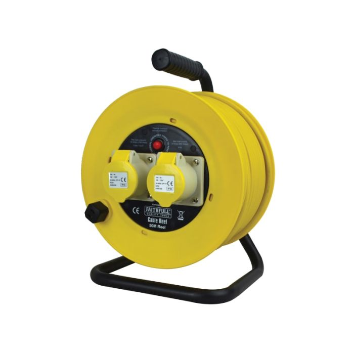 FAITHFULL | CABLE REEL | 2 SOCKET | 110V | 16A | 50M main product photo