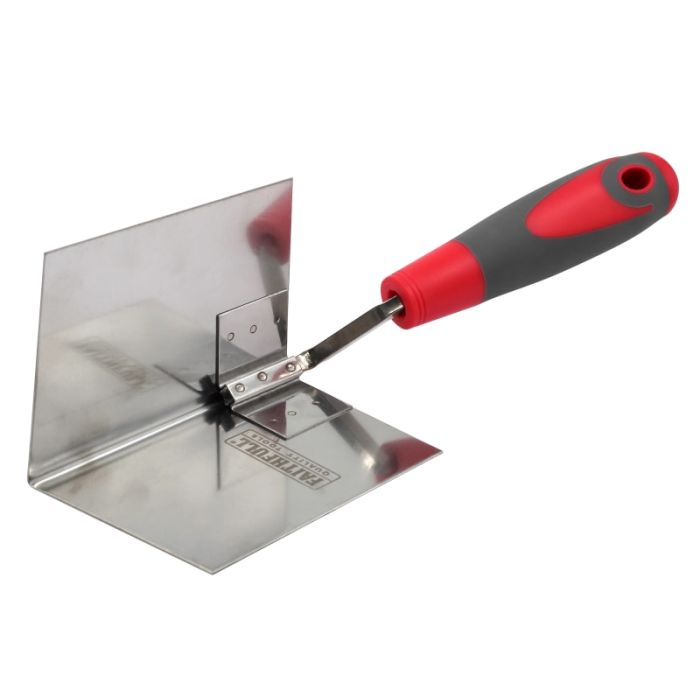 FAITHFULL | TROWEL | INTERNAL CORNER | STAINLESS STEEL | 4 X 3 X 3" main product photo