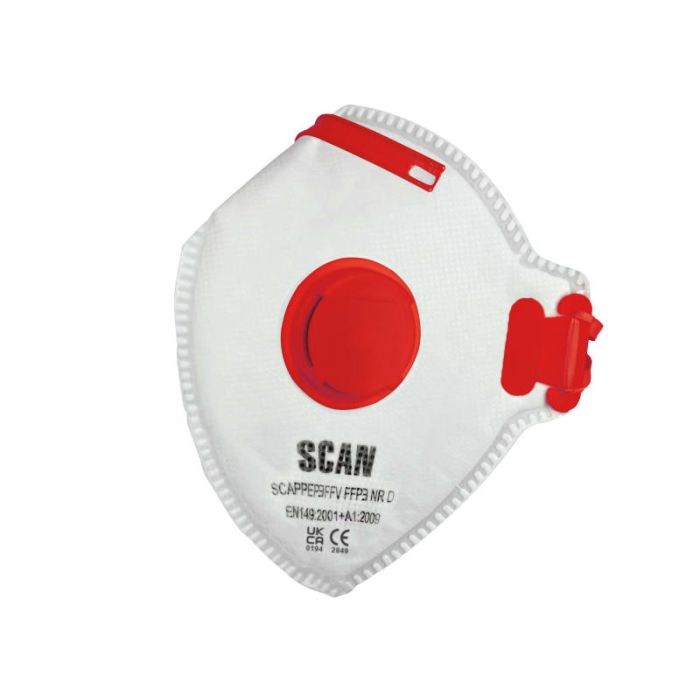 SCAN | MASK | FOLD FLAT | VALVED | DISPOSABLE | FFP3 | PACK 3 main product photo
