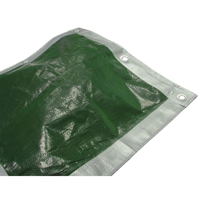 FAITHFULL | TARPAULIN | GREEN & SILVER | 5.4 X 5.4M | 140GSM main product photo