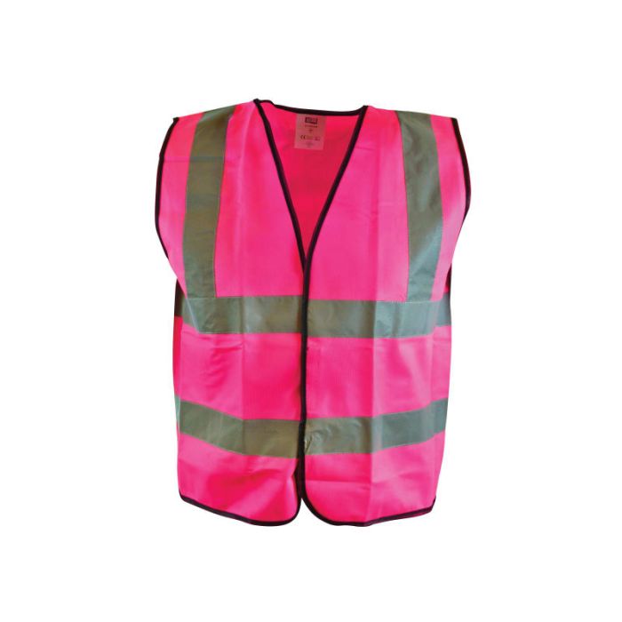 SCAN | CLOTHING | HI-VIS | WAISTCOAT | PINK | LARGE main product photo