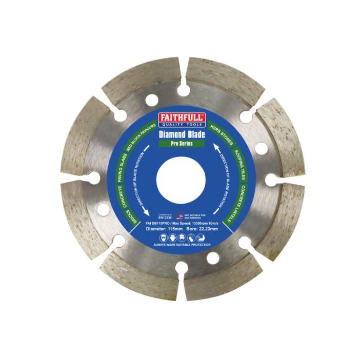 FAITHFULL | CUTTING DISC | DIAMOND | PROFESSIONAL | MASONRY | 115MM main product photo