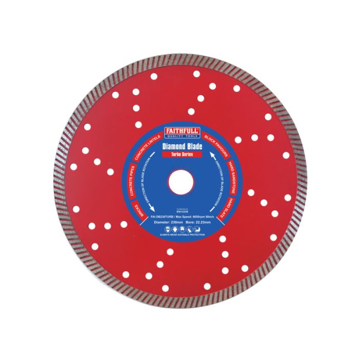 FAITHFULL | CUTTING DISC | DIAMOND | TURBO | MASONRY | 230MM main product photo