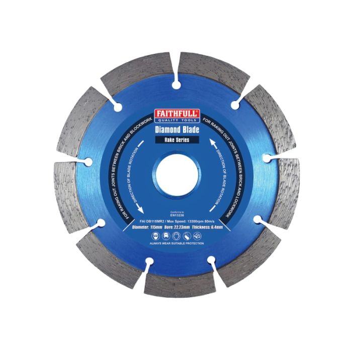 FAITHFULL | MORTAR RAKE | DIAMOND | MASONRY | 115MM main product photo
