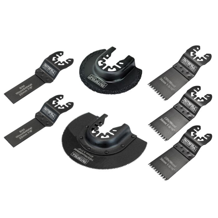 REAL DEALS XMAS 2024 | FAITHFULL | MULTI-TOOL BLADE | SET | 7 PIECE main product photo