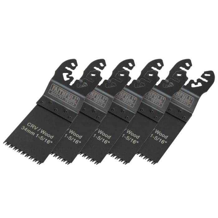 FAITHFULL | MULTI-TOOL BLADE | FLUSH CUT WOOD | 34MM | PACK 5 main product photo