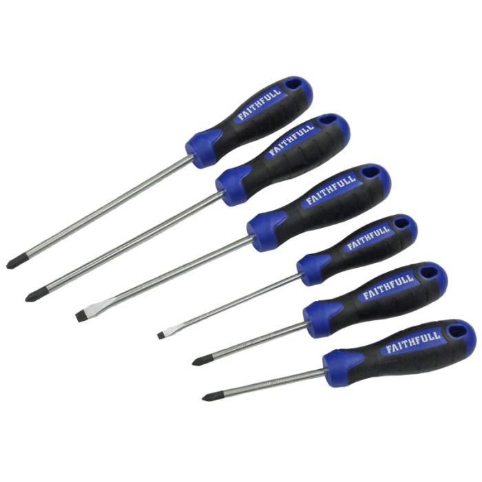 FAITHFULL | SOFT GRIP | SCREWDRIVER SET | 6 PIECE main product photo