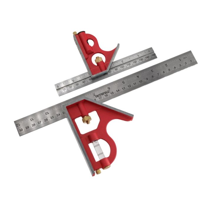 FAITHFULL | COMBINATION SQUARE | 300MM & 150MM | 2 PIECE main product photo