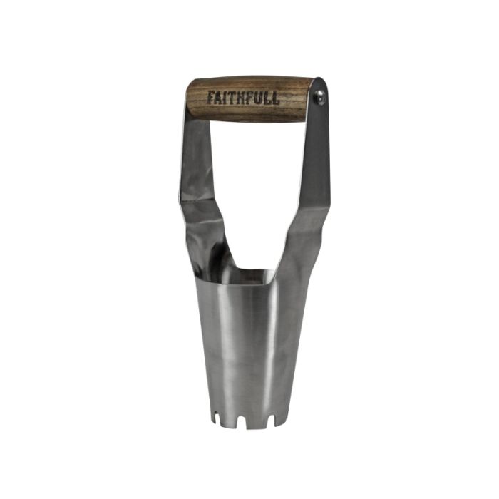 FAITHFULL | PRESTIGE | HAND BULB PLANTER | STAINLESS STEEL | ASH HANDLE main product photo