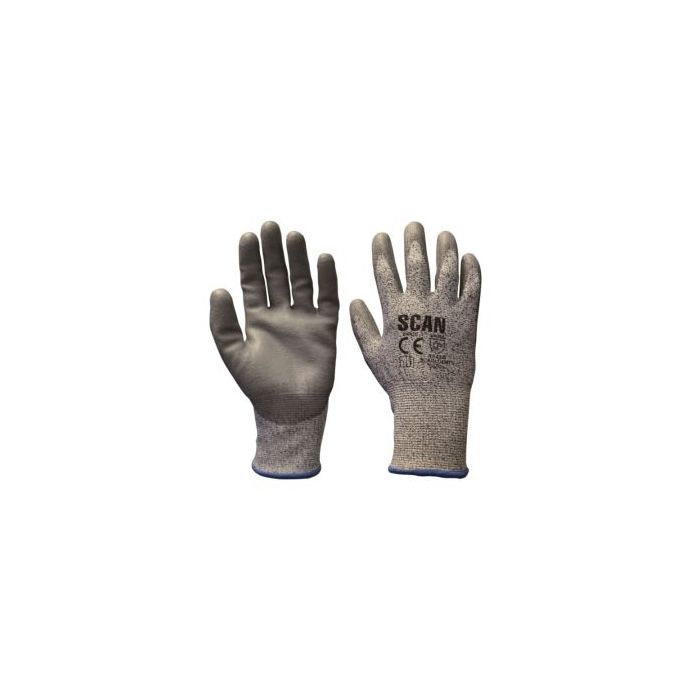 SCAN | GLOVES | PU COATED CUT 5 | GREY main product photo
