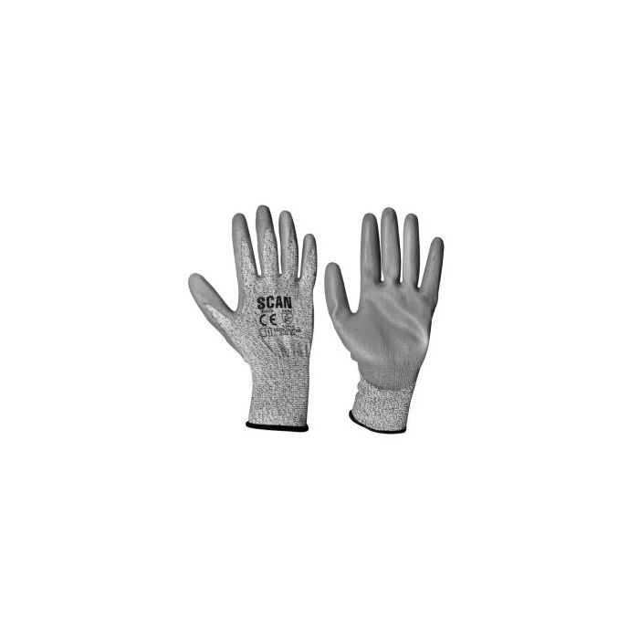 SCAN | GLOVES | PU COATED CUT 3 | GREY main product photo