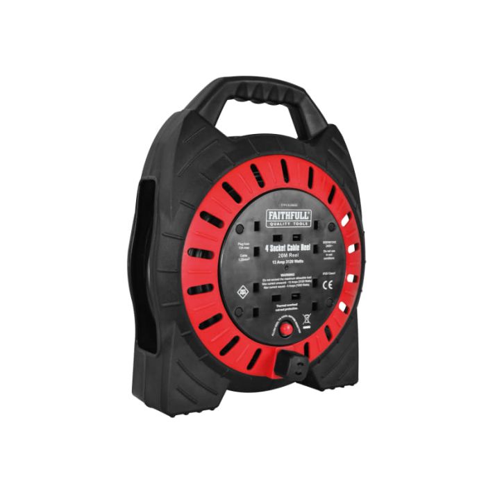 FAITHFULL | CABLE REEL | 4 SOCKET | 240V | 13A | 20M main product photo