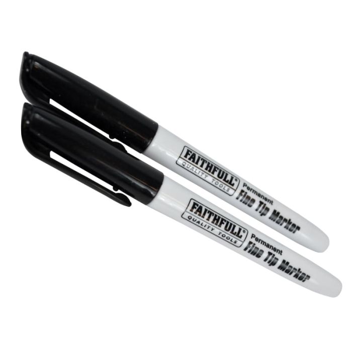 FAITHFULL | FIBRE TIP MARKER PEN | BLACK | PACK 2 main product photo