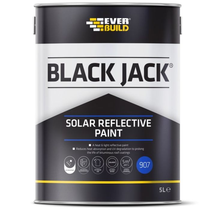 EVERBUILD | 907 | BLACK JACK | SOLAR REFLECTIVE PAINT | 5L main product photo