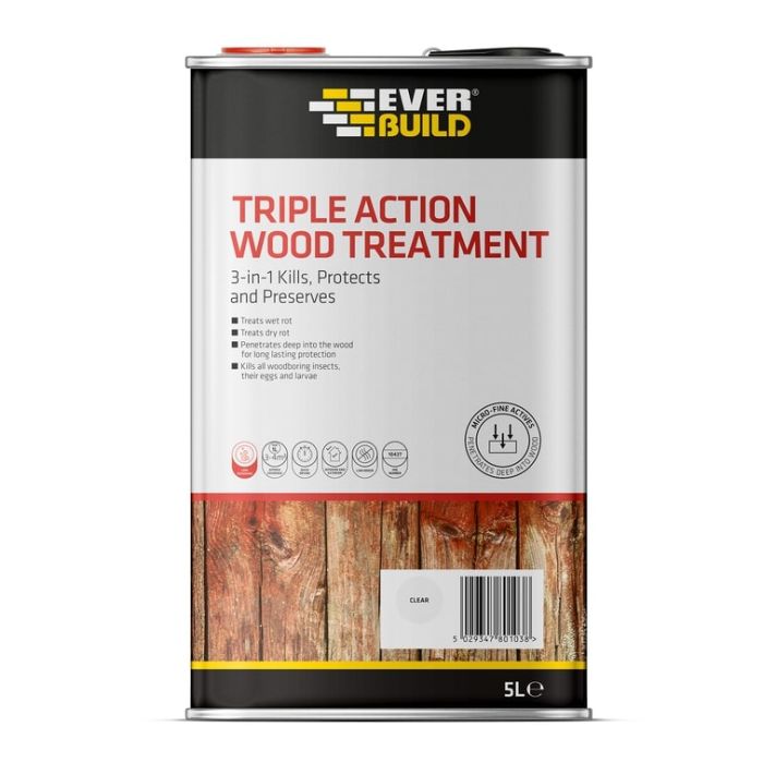 EVERBUILD | TRIPLE ACTION WOOD TREATMENT | CLEAR | 1L main product photo