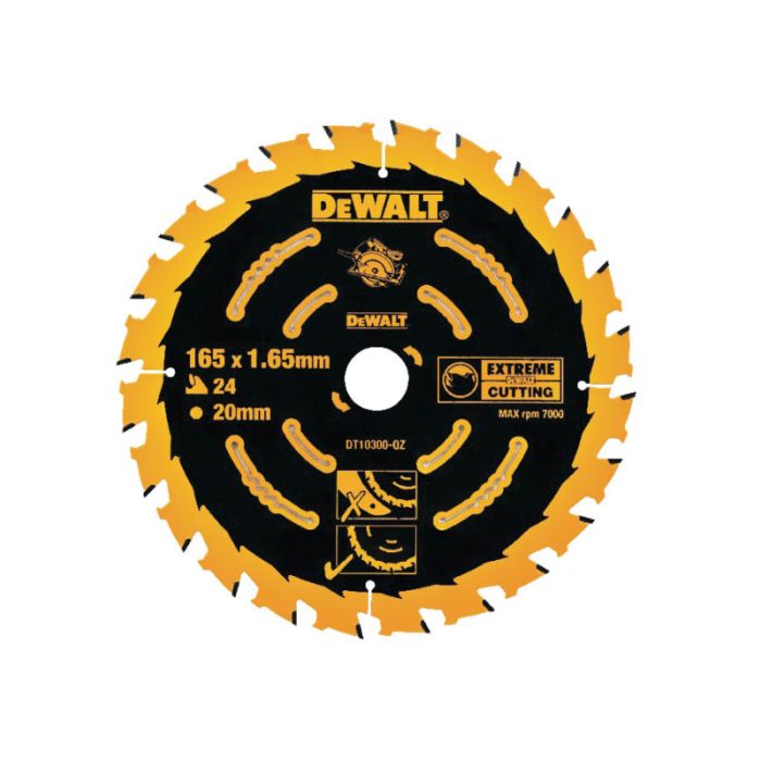 DEWALT | CORDLESS EXTREME FRAMING CIRCULAR SAW BLADE | 165 X 20MM | 24 TOOTH main product photo