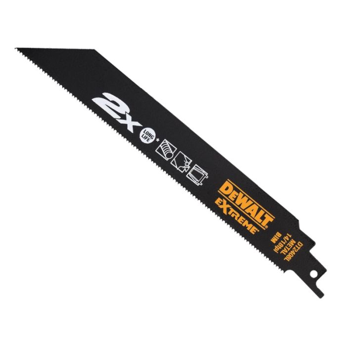 DEWALT | RECIPROCATING BLADES | 2X LIFE | METAL | 203MM | 14/18 TPI | PACK 5 main product photo