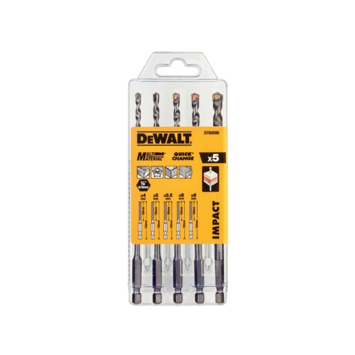 DEWALT | DRILL BIT | EXTREME IMPACT | STANDARD | MASONRY | 5 PIECE SET main product photo