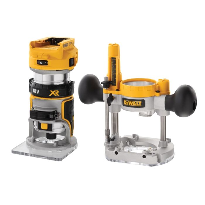 DEWALT | XR | TWIN BASE ROUTER ¼" | DCW604NT | 18V | BARE UNIT main product photo