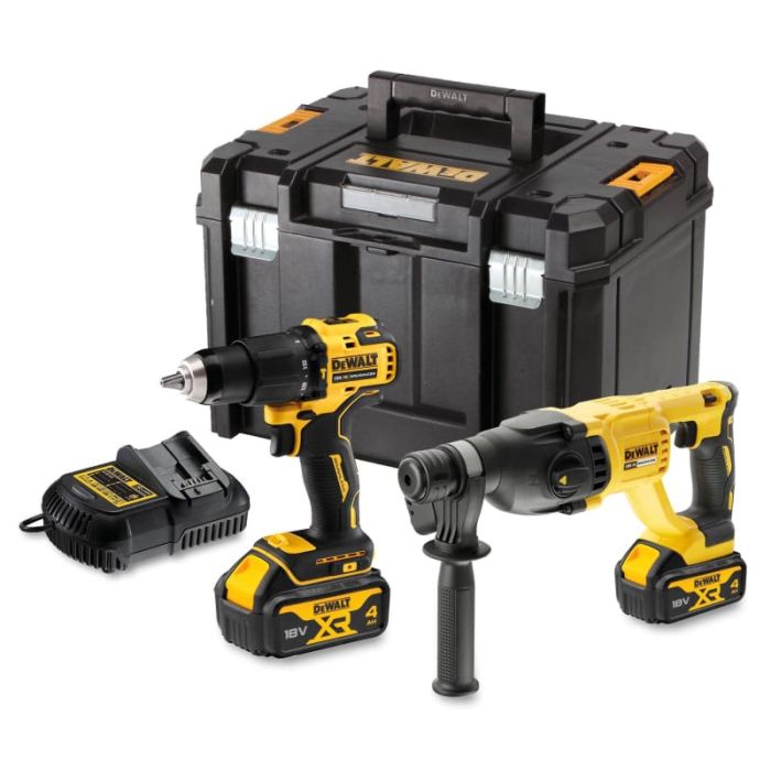 DEWALT | XR | COMPACT HAMMER DRILL & SDS-PLUS HAMMER DRILL | DCK2070M2 | 18V | 2 X 4AH BATTERIES main product photo