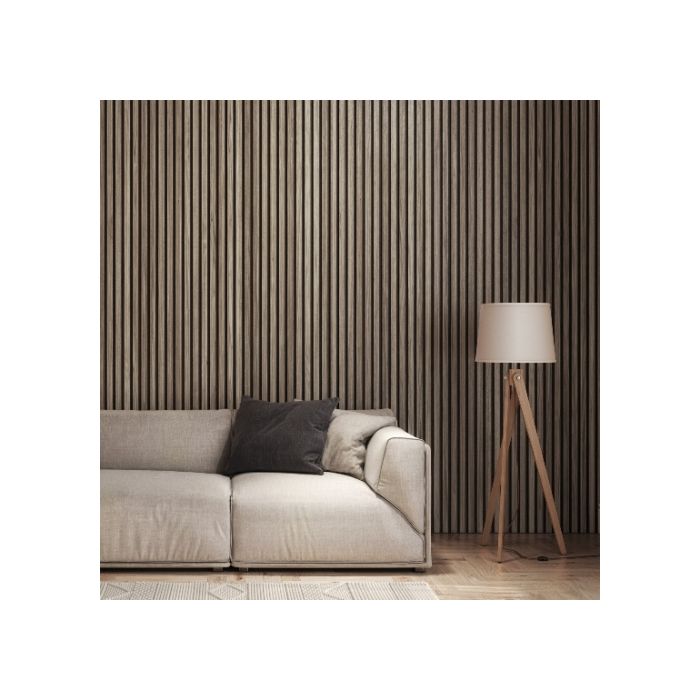 CHESHIRE MOULDINGS | WPKT12 | ACOUSTIC SLAT WALL PANEL | 2400 X 605 X 22 | WALNUT main product photo