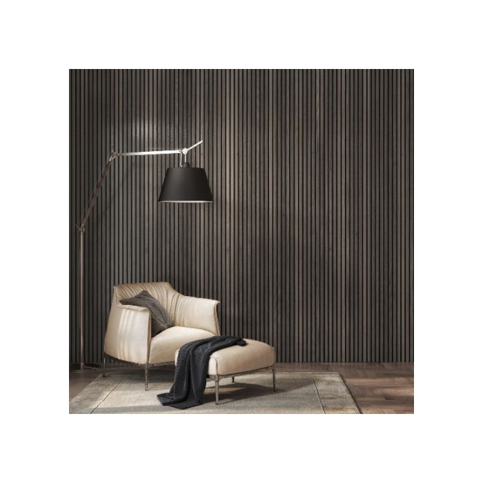 CHESHIRE MOULDINGS | WPKT11 | ACOUSTIC SLAT WALL PANEL | 2400 X 605 X 22 | SMOKED OAK main product photo