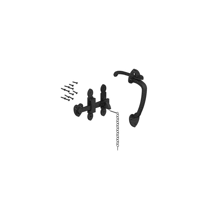 BIRKDALE GM | ORNAMENTAL SUFFOLK LATCH | 6" | 150MM | DULL BLACK main product photo
