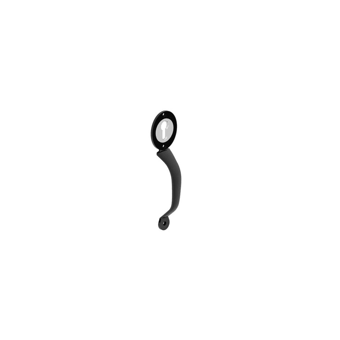 BIRKDALE GM | PULL HANDLE FOR EURO PROFILE LONG THROW LOCK | 8" | 200MM | EPOXY BLACK main product photo
