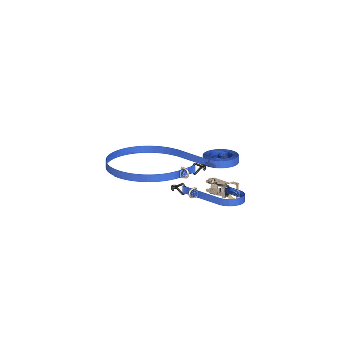 BIRKDALE SM | HEAVY DUTY RATCHET TIE DOWN HOOK & D RING | 25MM | 4.8M | BLUE main product photo