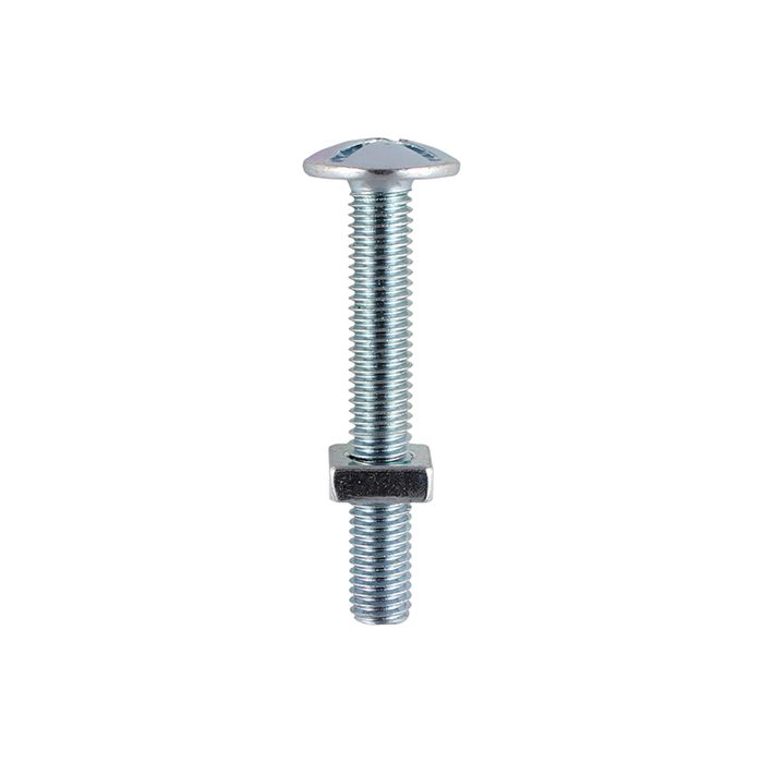 TIMCO | ROOFING BOLTS & SQUARE NUTS | ZINC | M6 X 80MM | PACK 4 main product photo