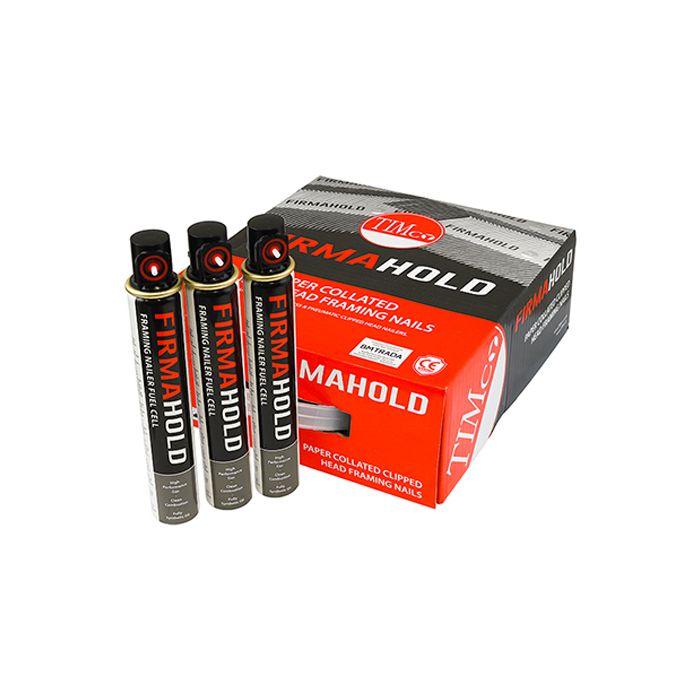 TIMCO | FIRMAHOLD COLLATED | CLIPPED HEAD NAILS | FIRMAGALV | 3 FUEL | 2.8 X 63MM | BOX 3300 main product photo