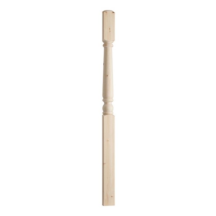 CHESHIRE MOULDINGS | STAIR PARTS | NEWEL POST | HALF | TURNED | 1500 X 91 X 46 | PINE main product photo