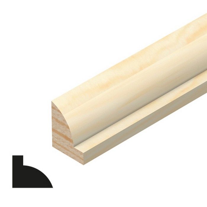 CHESHIRE MOULDINGS | TM495 | OVOLO GLASS BEAD | 2400 X 15 X 12 | PINE main product photo