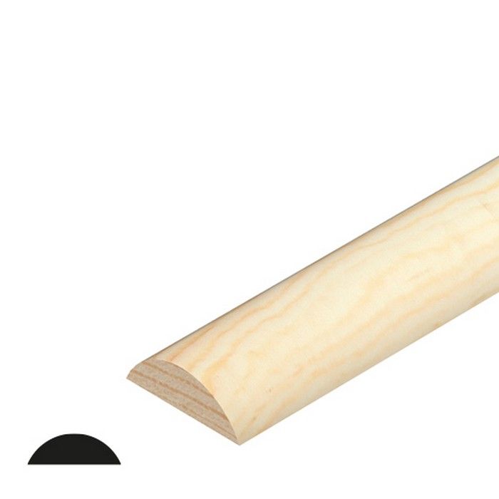 CHESHIRE MOULDINGS | TM589 | HALF ROUND | 2400 X 12 X 6 | PINE main product photo
