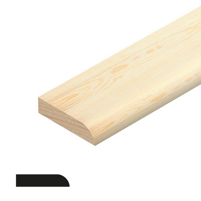 CHESHIRE MOULDINGS | TM660 | ROUND ONE EDGE | 2400 X 34 X 9 | PINE main product photo
