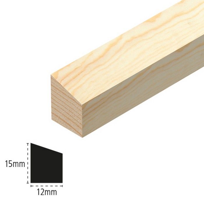 CHESHIRE MOULDINGS | TM961 | WEDGE GLASS BEAD | 2400 X 15 X 12 | PINE main product photo
