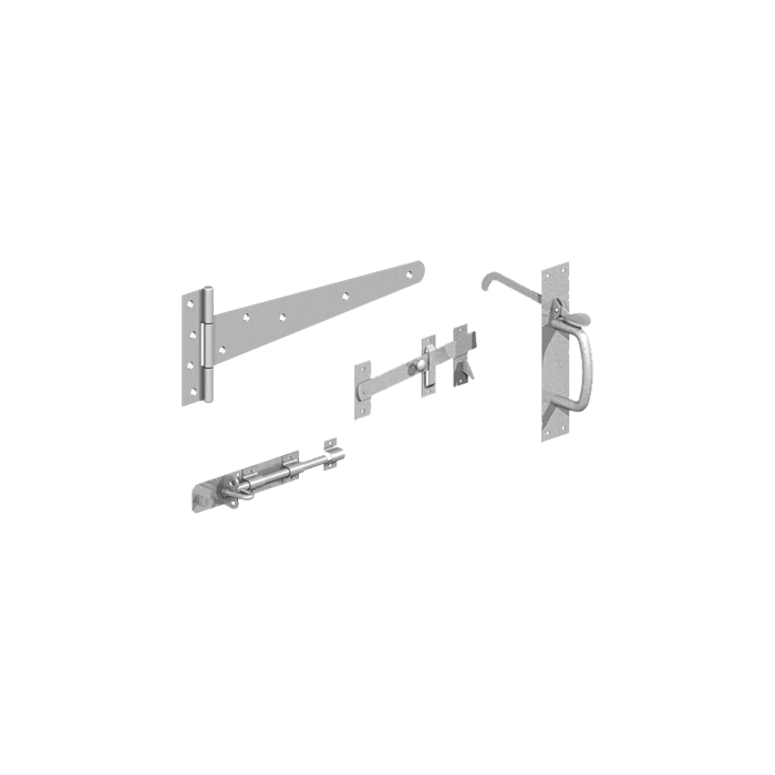 BIRKDALE GM | HEAVY SUFFOLK LATCH TRIPLE HINGE PACK | 12" | 300MM | GALVANISED main product photo