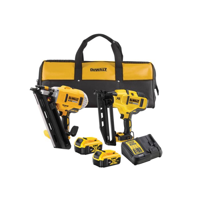 DEWALT | XR | FIRST FIX & SECOND FIX NAIL GUN KIT | DCK2046P2 | 18V | 2 X 5AH BATTERIES main product photo