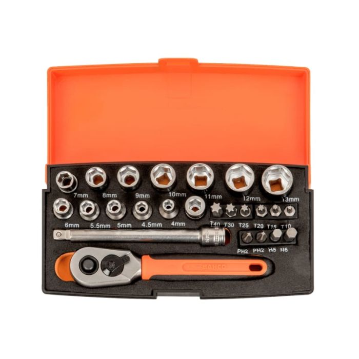 REAL DEALS XMAS 2024 | BAHCO | TOOLS | DRIVE SOCKET SET | 1/4'' | 25PCS main product photo