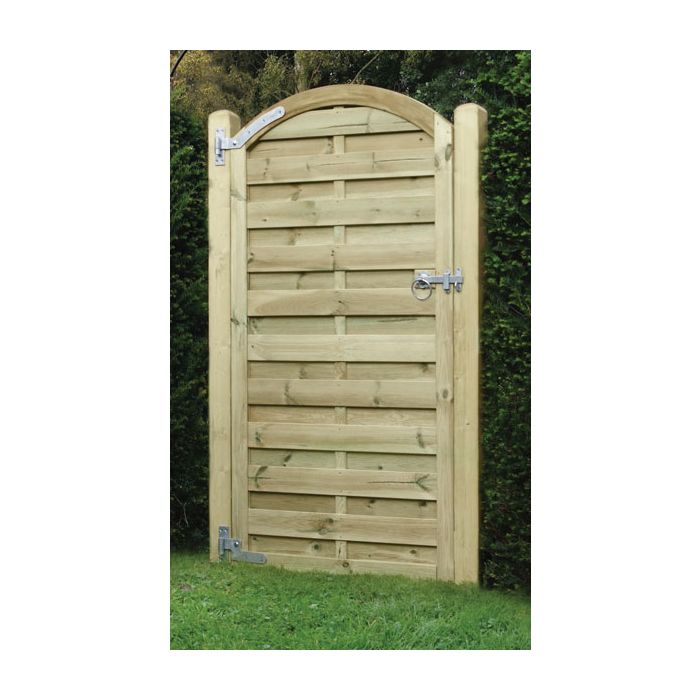 KDM | GATE | ARCHED HORIZONTAL | 0.9 X 1.8M | TREATED GREEN main product photo