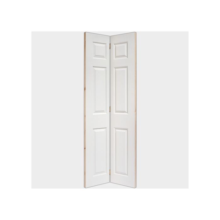 LPD | INTERNAL | MOULDED TEXTURED 6P | BI-FOLD | PRE-FINISHED | WHITE COMPOSITE | FSC® | 78" X 30" main product photo
