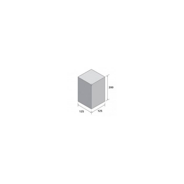 BRADSTONE | CONCRETE BLOCK PAVING | BLOCK KERB | LARGE | LK/F BN UPRIGHT INTERNAL ANGLE | 125 X 125 X 200 | CHARCOAL main product photo