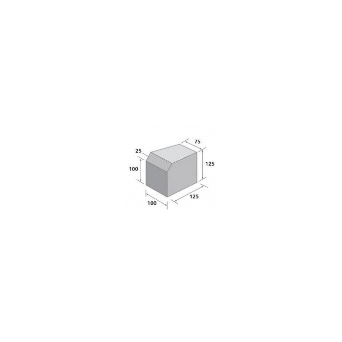 BRADSTONE | CONCRETE BLOCK PAVING | BLOCK KERB | SMALL | SK/D EXTERNAL RADIUS | 100 X 125 X 125 | CHARCOAL main product photo